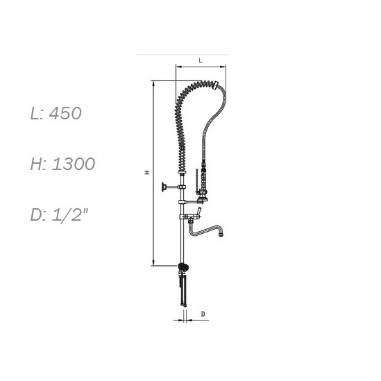 Grifo ducha con caño