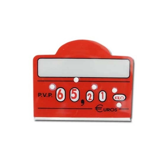 Cartel portaprecios Alimentación