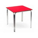 Mesa terraza sobre compact Color : Rojo - Medidas Sobre  : 60 x 60