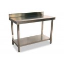 Mesa de trabajo mural FONDO 600 Estante mesa : Con un estante bajo -  Seleccione el largo de su mesa en mm : 1000