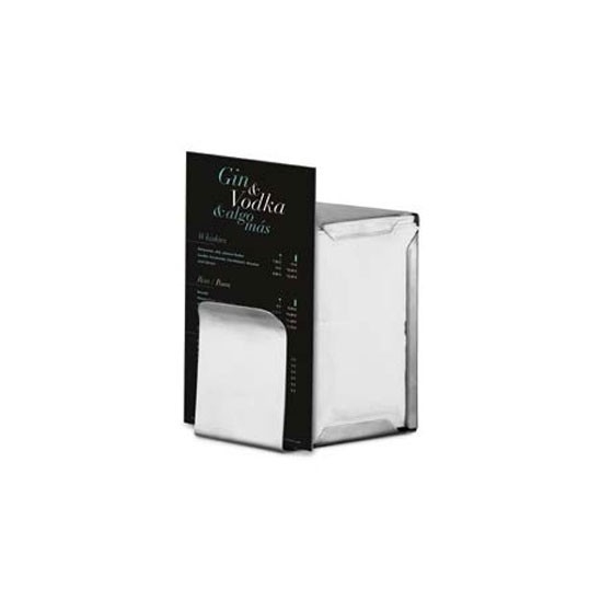 Servilletero inox con portamenú