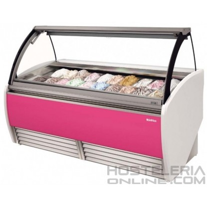 99-Vitrina diseño profesional para helados 20 cubetas