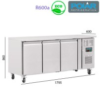 Mesa Refrigerada 3 puertas - Fondo 60