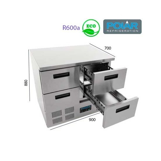 Mesa Refrigerada 4 cajones