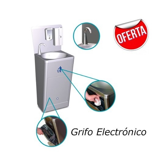 Lavamanos integral con grifo electrónico