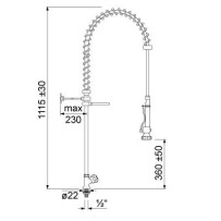 Grifo ducha con caño un agua