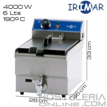 Freidora 6 litros IRIMAR (Con grifo)