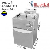 Freidora 44 litros MOVILFRIT (Agua/Aceite)