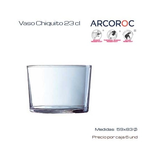 Vaso Chiquito Arcoroc  23 Cl