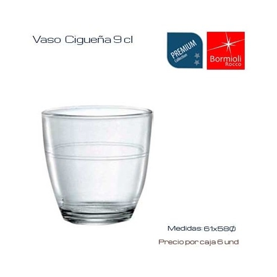 Vaso cortado cigueña