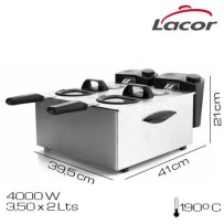 Freidora doble Lacor