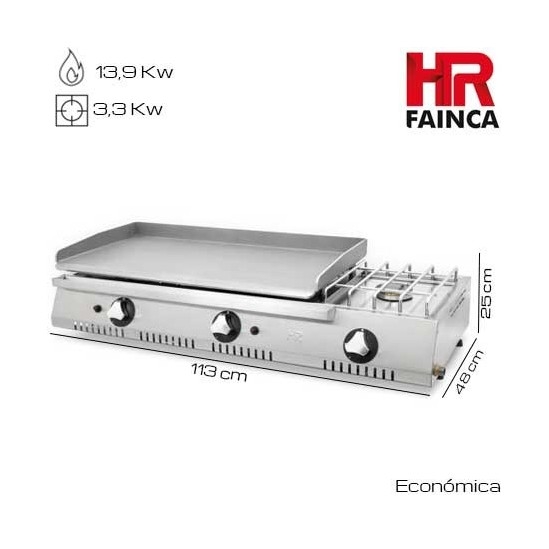 Plancha 800 económica con fogón