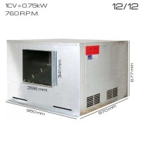 Caja de ventilacón 400ºC/2h 10/10 [1 CV]