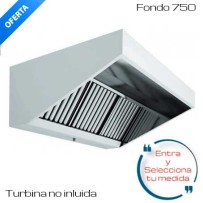 Campana mural fondo 750 [Turbina no incluida]