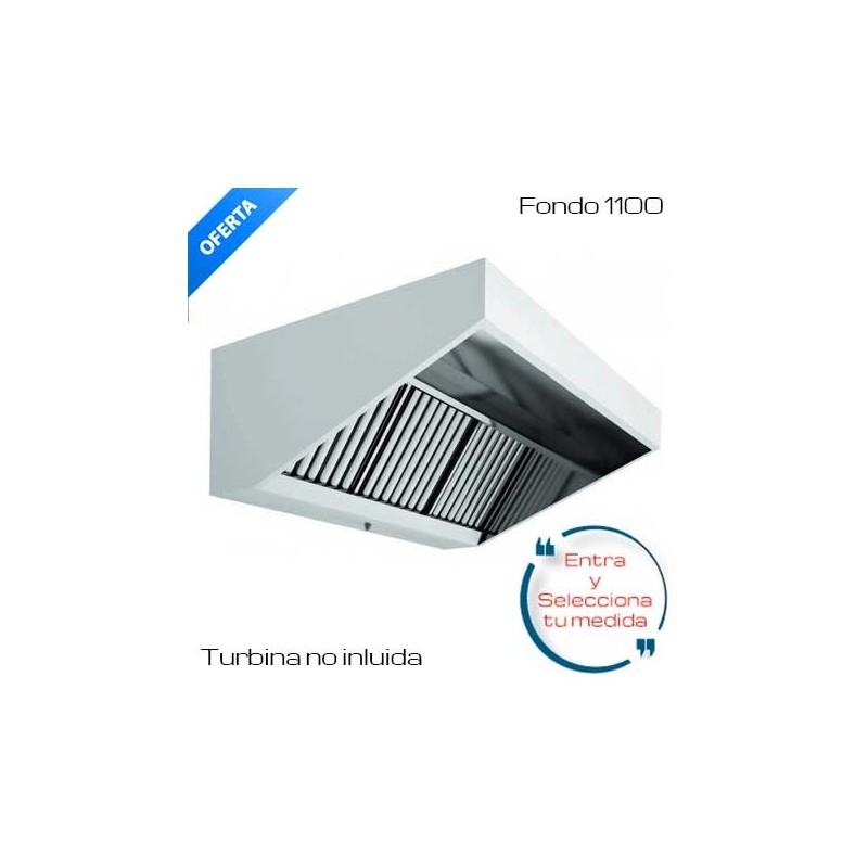 Campana mural fondo 1100 [Turbina no incluida]