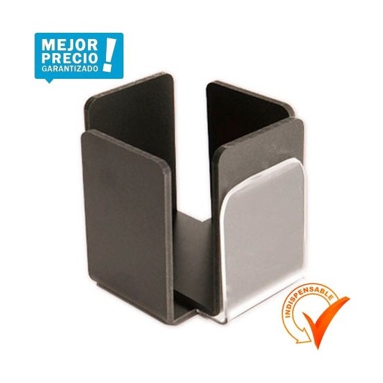 Servilletero negro con porta-cartas