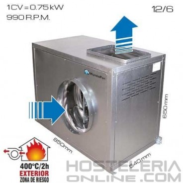 Caja de ventilacón 400ºC/2h 12/6 [1 CV]