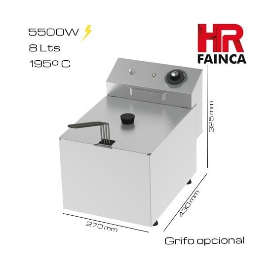 Freidora 8 litros HR alto rendimiento (Grifo opcional)