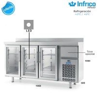 Altomostrador refrigerado Infrico IF603PCR (Puerta de cristal)