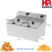 Freidora 10+10 litros alto rendimiento HR (Grifo opcional)