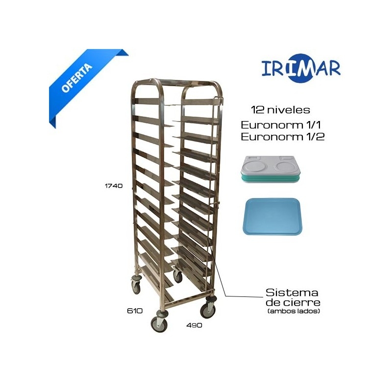 Carro para 12 bandejas 1/1