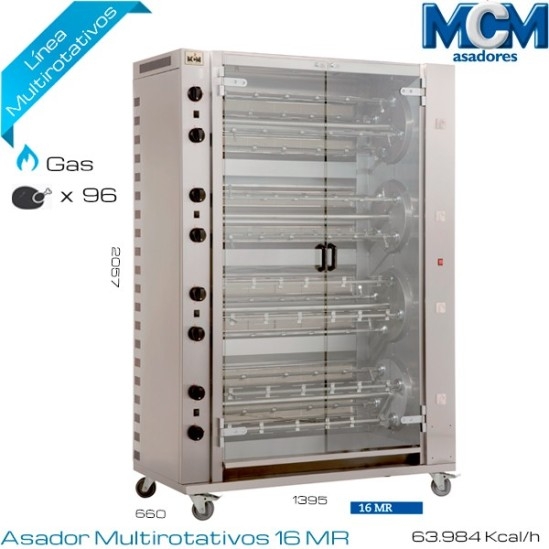 Asador Multirotativo 96 pollos