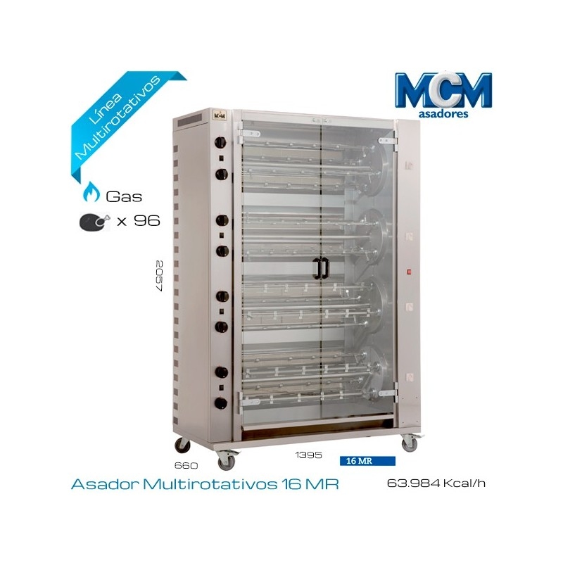 Asador Multirotativo 96 pollos