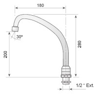 Grifo de pedal 2 aguas