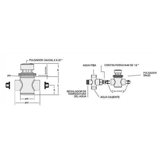 Recambio pulsador temporizador de agua