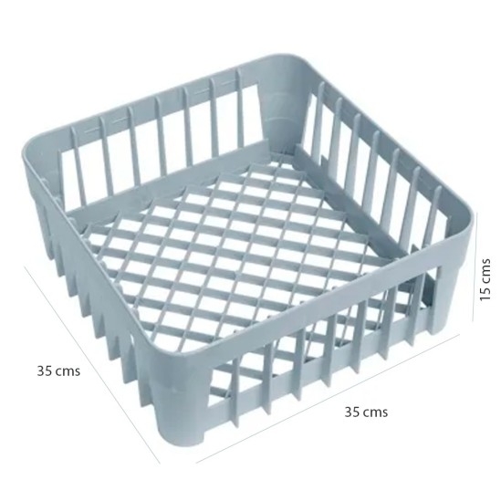 Cesta para vasos 35x35 con soporte para platillos y cestillo 