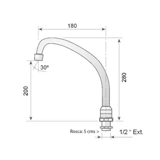 Kit Grifo de Pedal con Caño y Flexo – Higiene y Ahorro de Agua