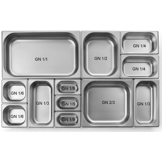 Cubeta Gastronorm GN 1/1 de Acero Inoxidable – Fondo 65 mm