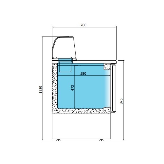 Mesa refrigerada para pizzas Infrico