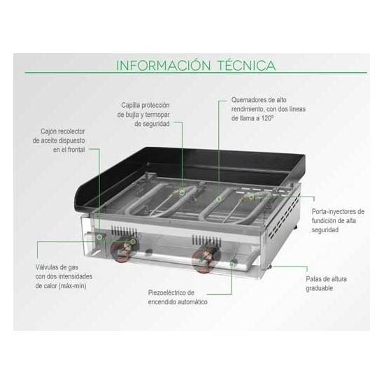Plancha profesional Hostelería NS-80